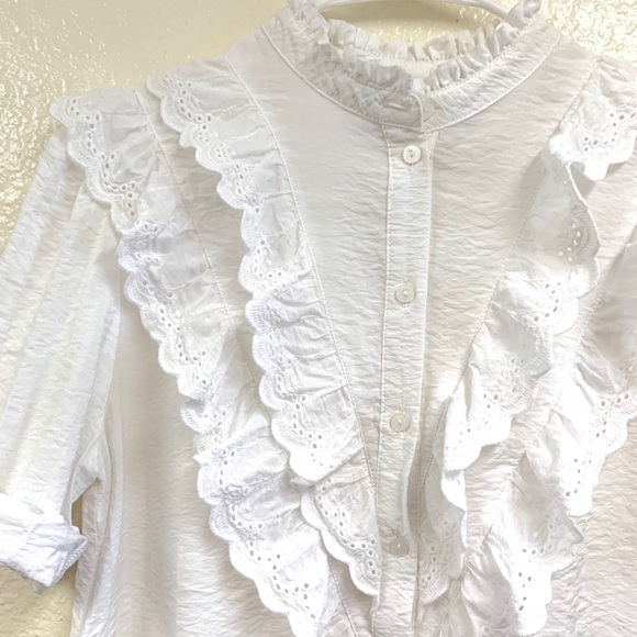 Topshop Ruffle Bid Tunic - Picture 4 of 7